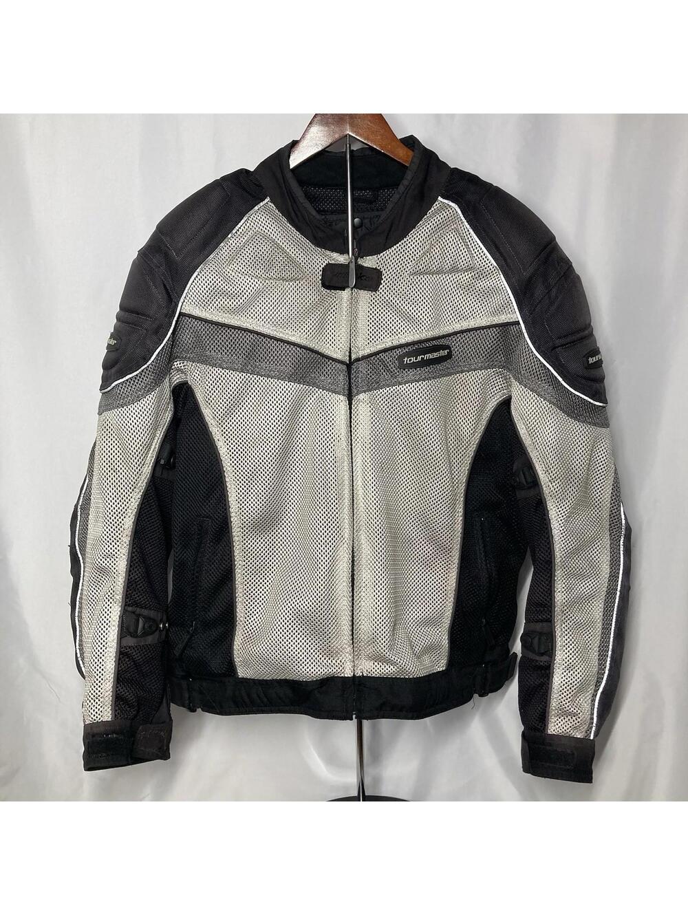 Men’s Size XL Tourmaster Intake Series 2 Gray Mesh Armored Motorcycle Jacket